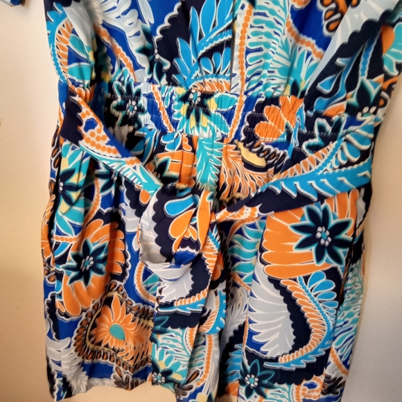 Impressions Colorful Paisley Short Romper NWT Resortwear Women's Size L - Picture 11 of 12
